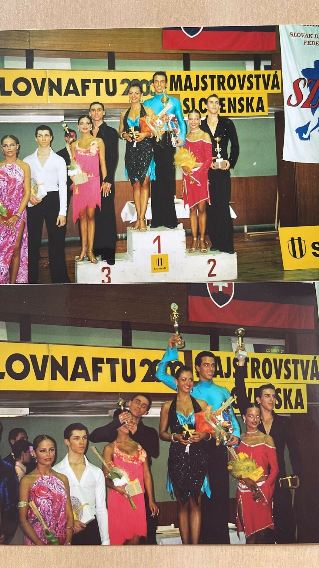 Vanda s Matejom Chrenom na stupni víťazov, rok 2003