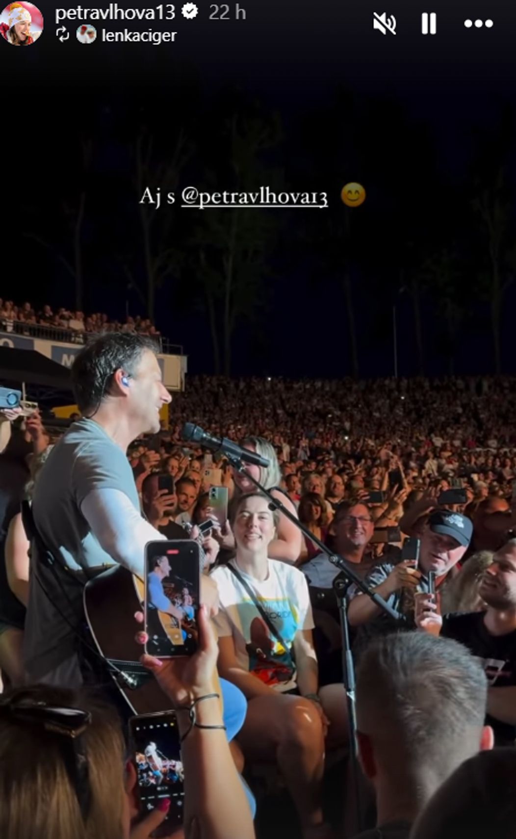 Petra Vlhová si užila koncert Pavla Haberu