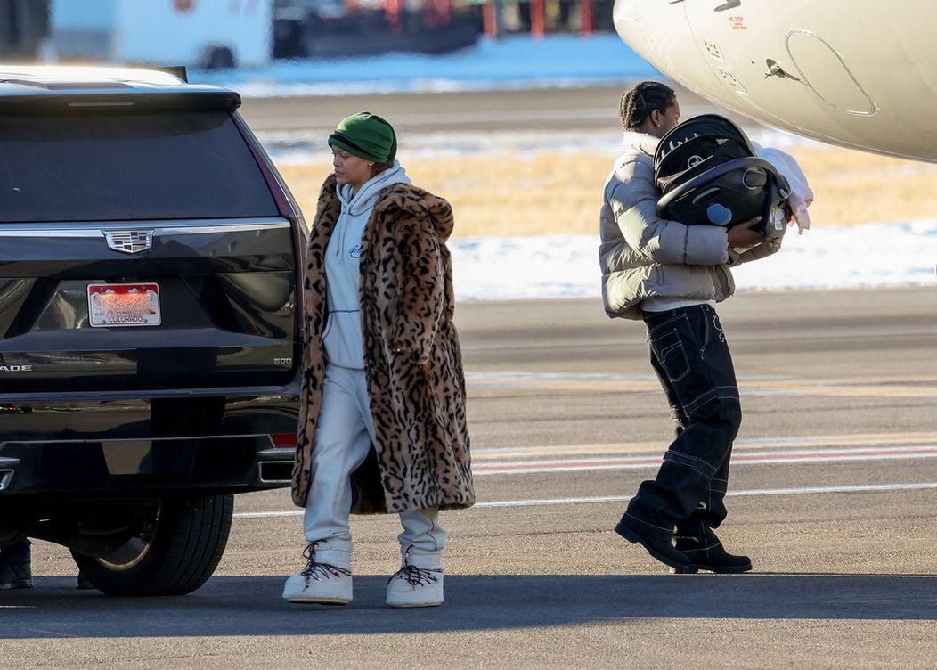 Rihanna s rodinou v Aspene