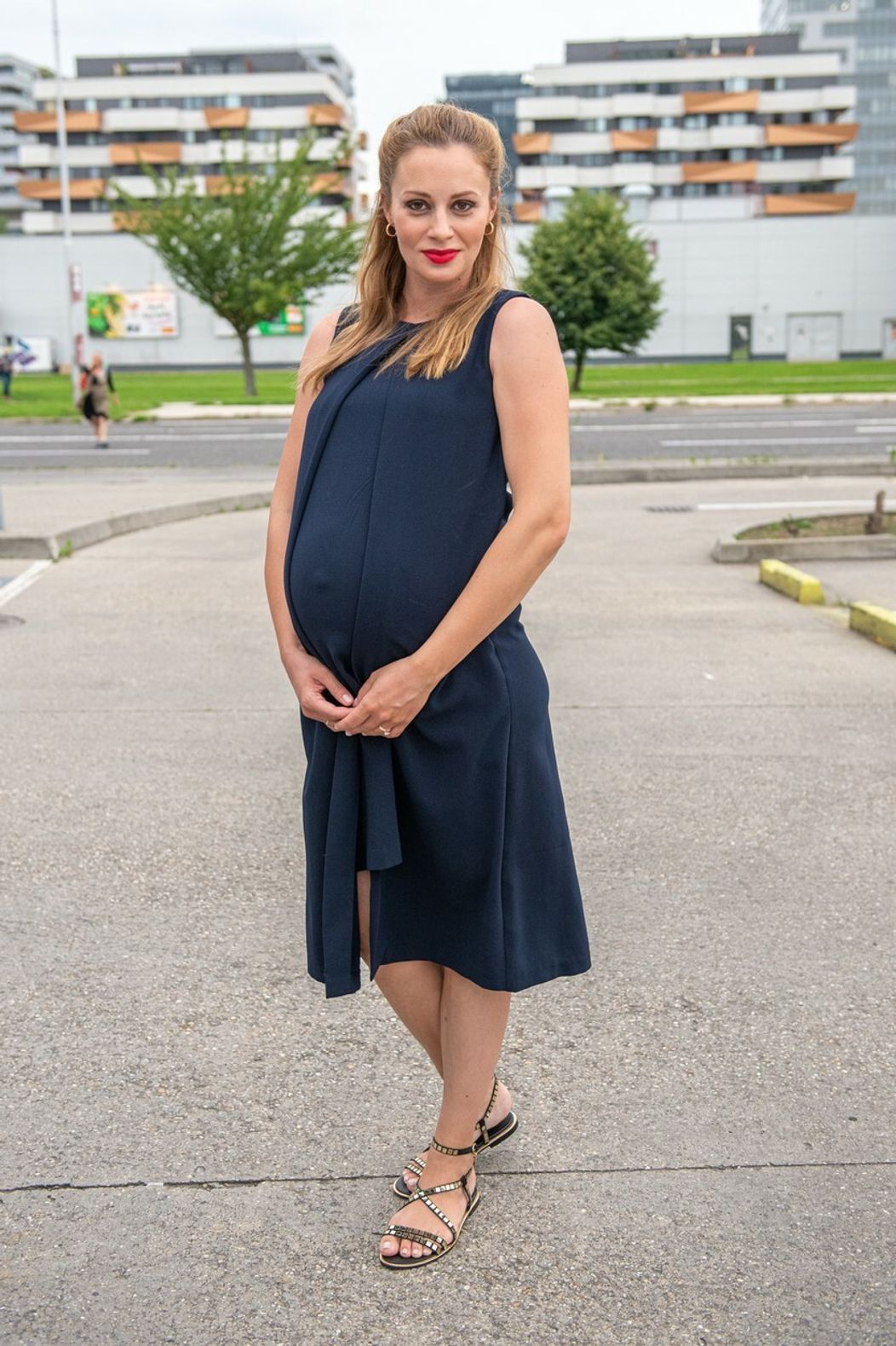 Mária Čírová s rodinou pár týždňov pred pôrodom