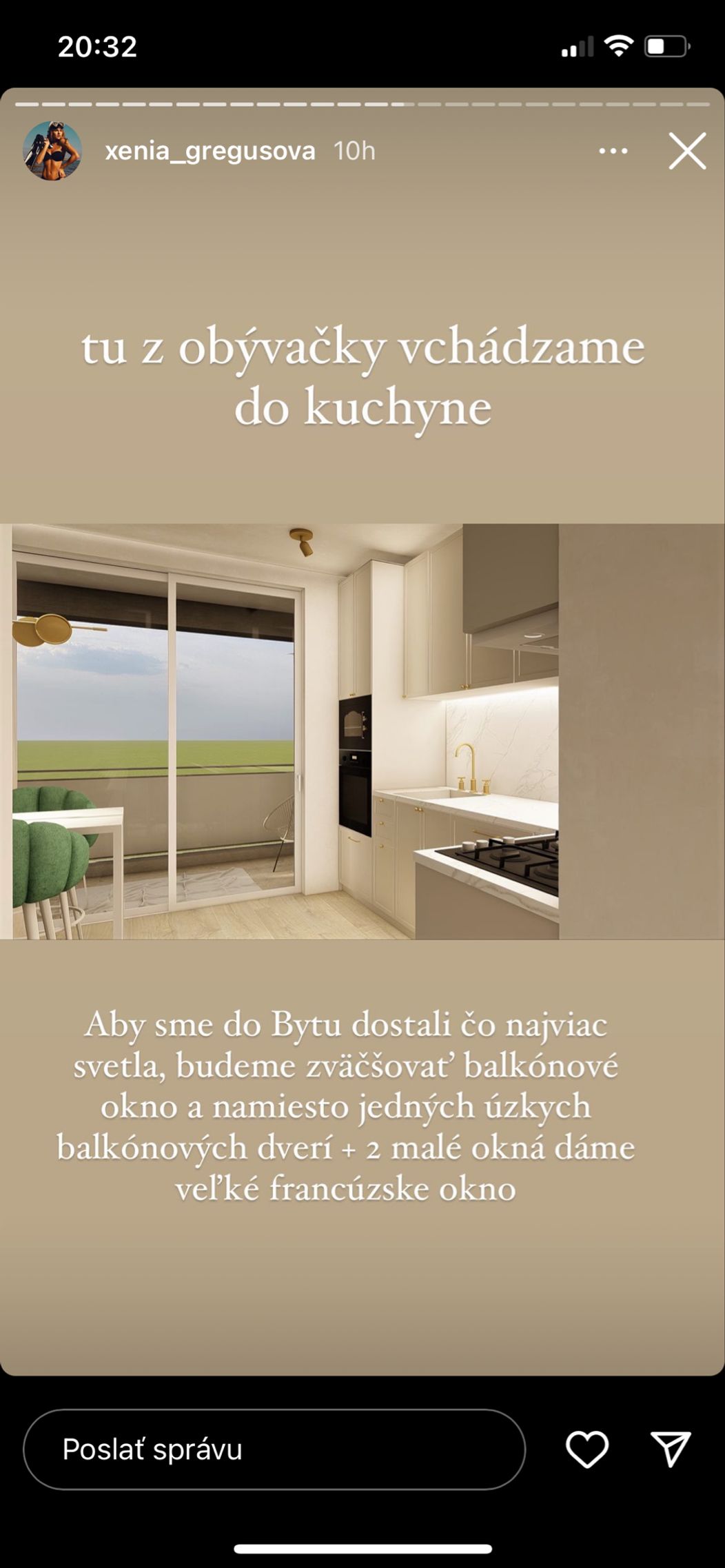 Vizualizácia bytu Xénie a Lukáša