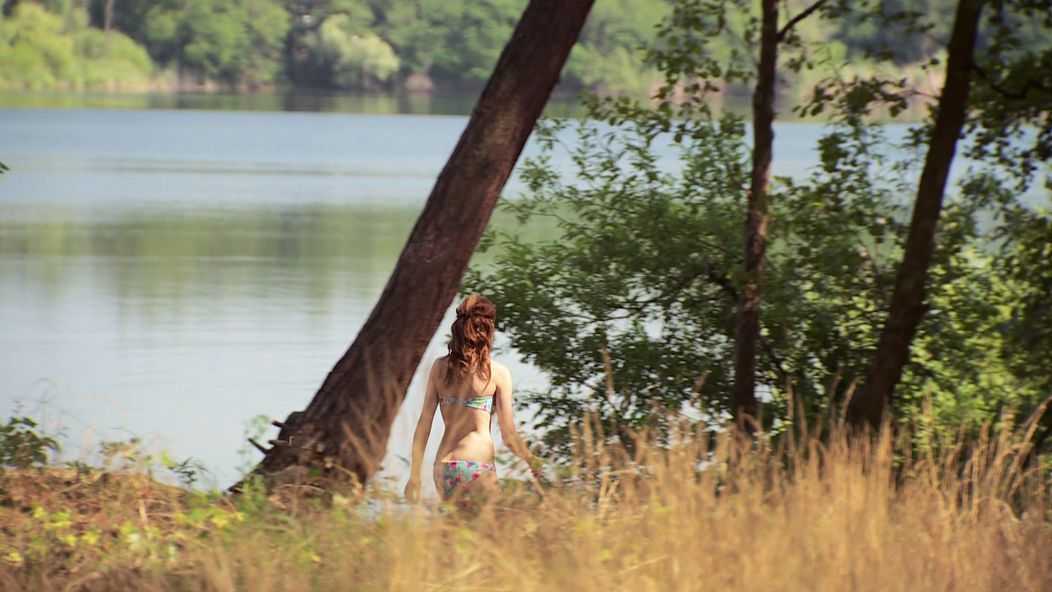 Mária Bartalos v plavkách v Kukučke