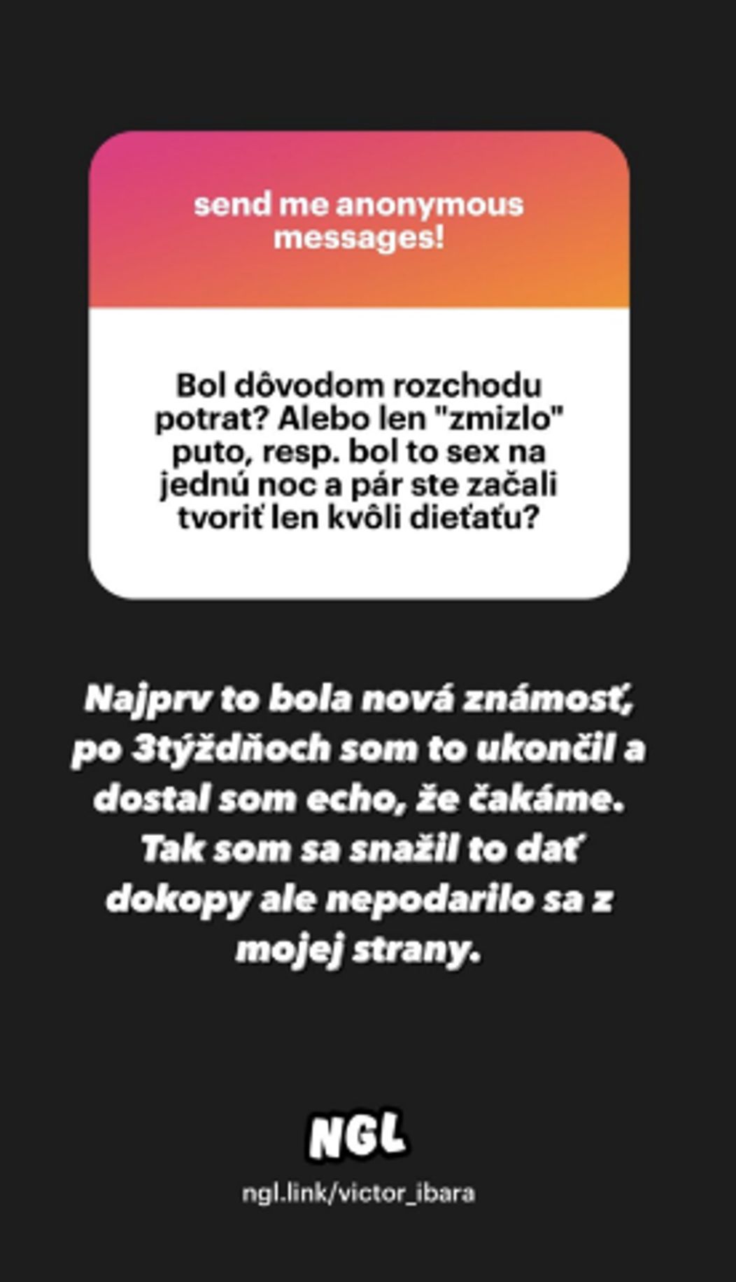 Victor Ibara prehovoril o súkromí
