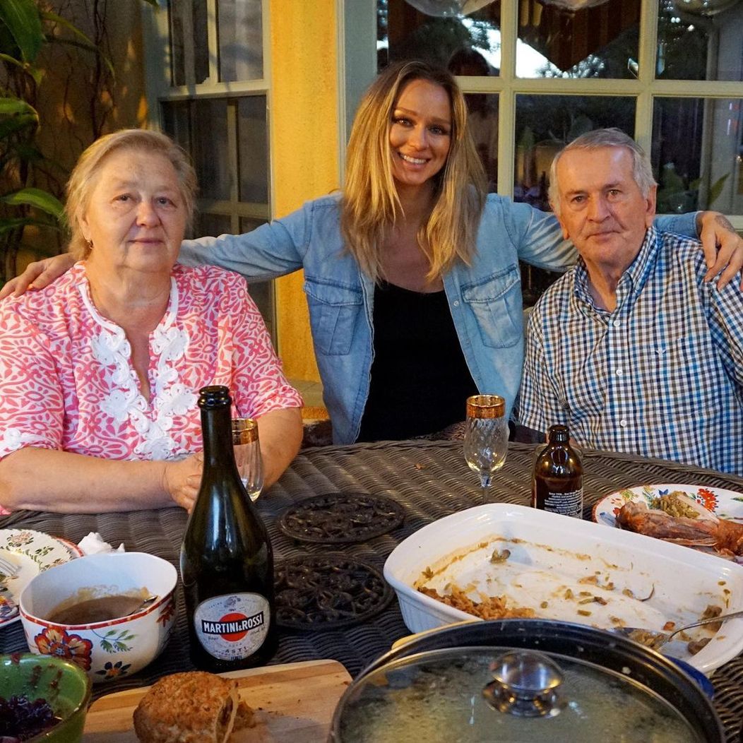 Katarina Van Derham s rodičmi