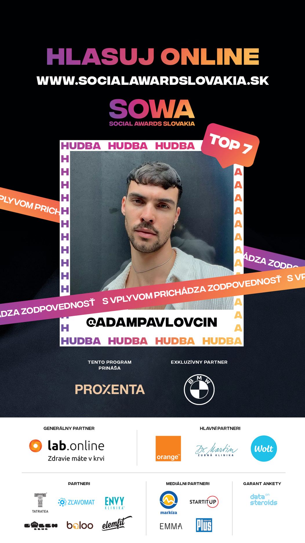 Hlasujte za Adama Pavlovčina v druhom kole SOWA