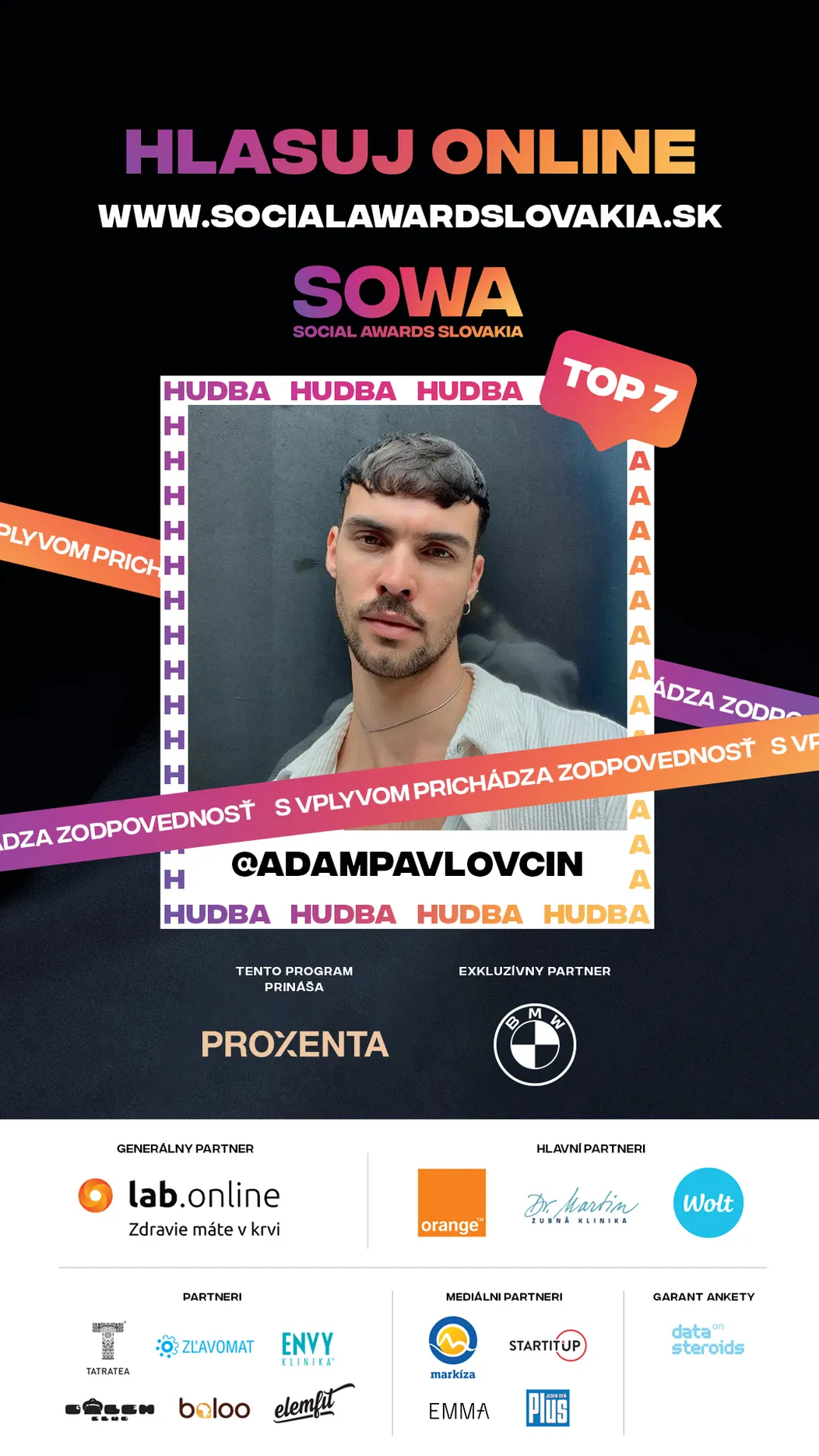 Hlasujte za Adama Pavlovčina v druhom kole SOWA