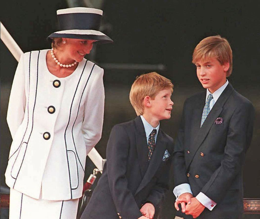 Princezná Diana a princovia Harry a William, rok 1995