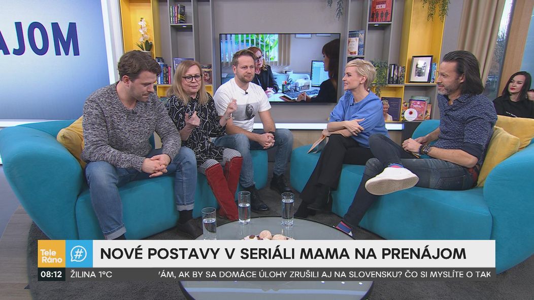 Marta Sládečková, Peter Brajerčík a Richard Autner v Teleráne