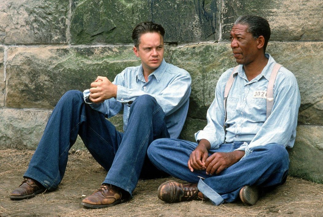 Tim Robbins a Morgan Freeman