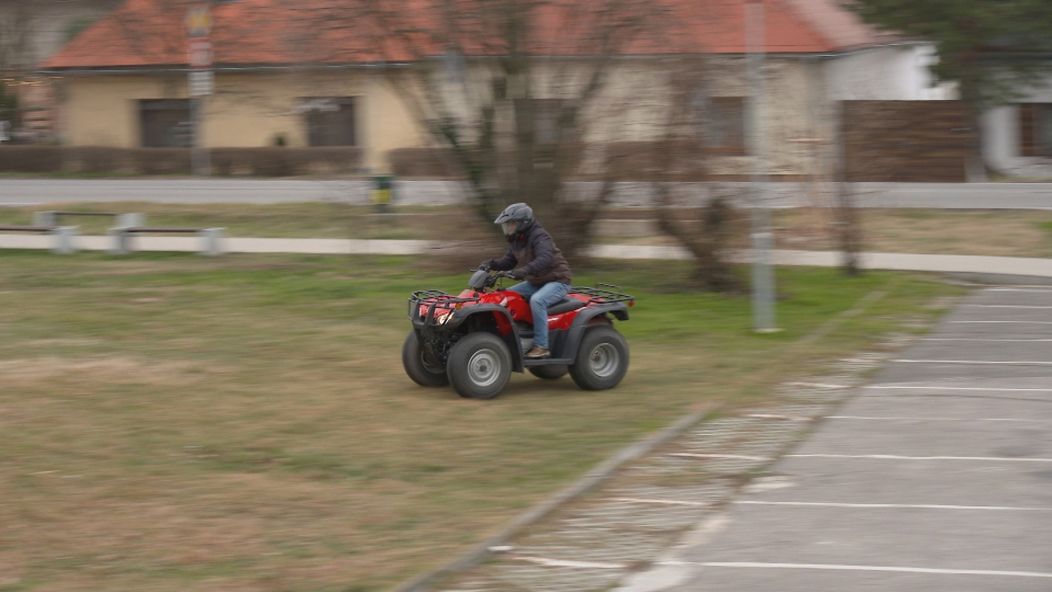 Jazdec v akcii.