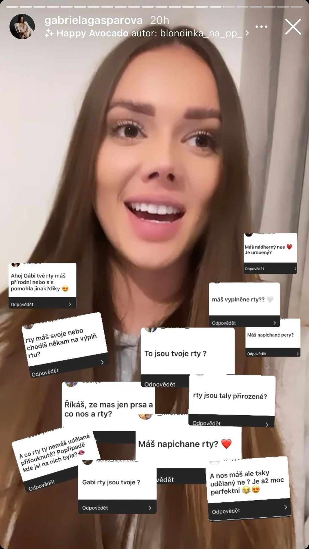 Gabriela na Instagrame odpovedala na otázky.