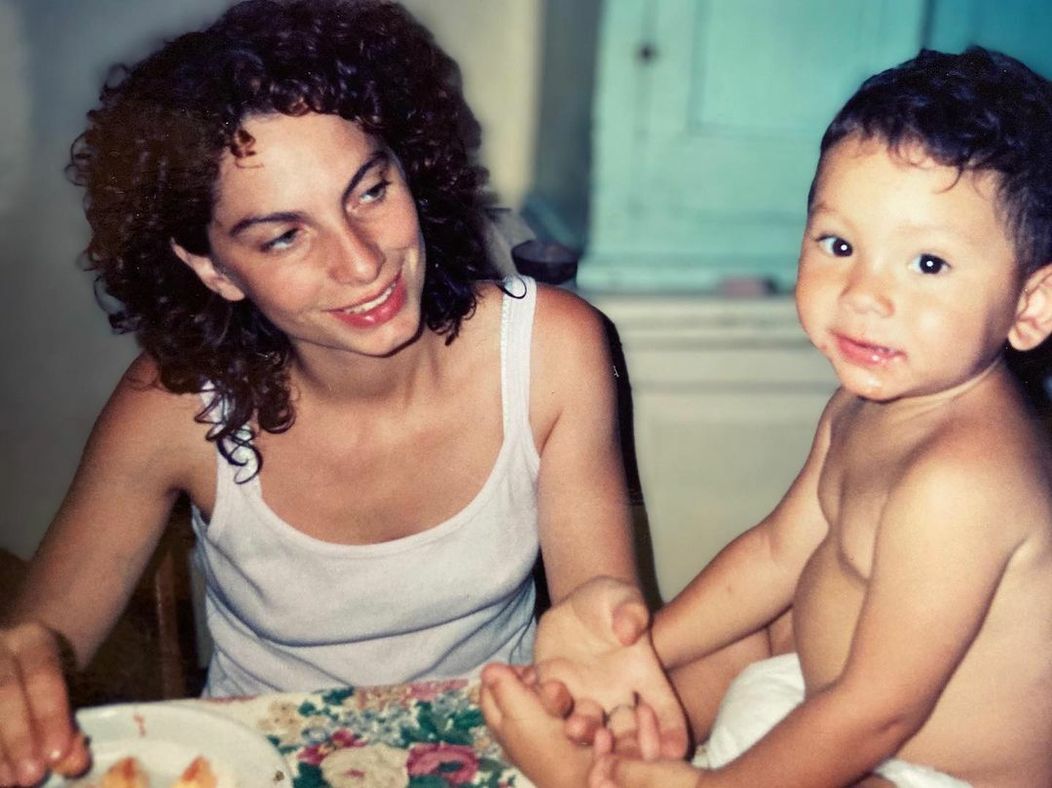 Malinký Giovanni s maminou