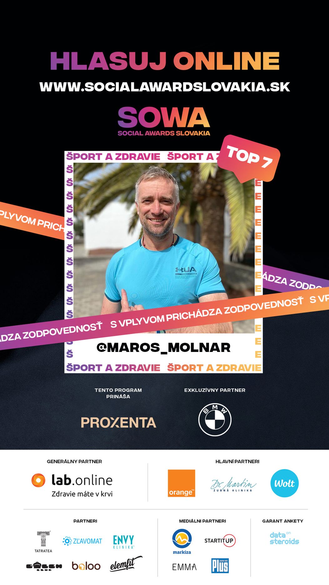 Hlasujte za Maroša Molnára v druhom kole SOWA