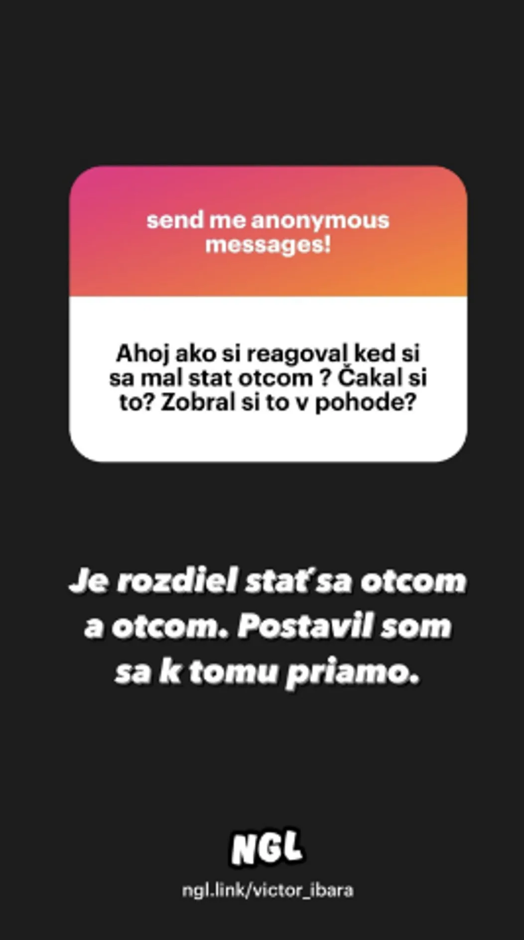 Victor Ibara prehovoril o súkromí