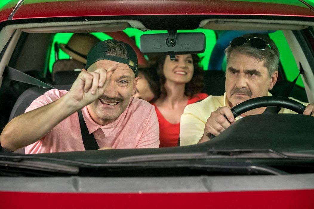 Nakrúcanie záverečnej epizódy 4. série pred zelenou stenou