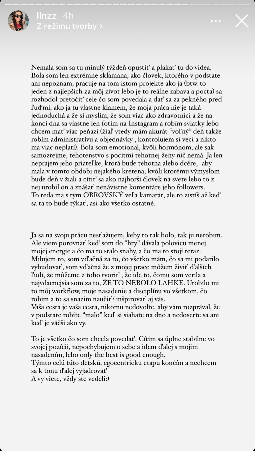 4/ Vyjadrenie Luly Almaksus ku kauze s Explom