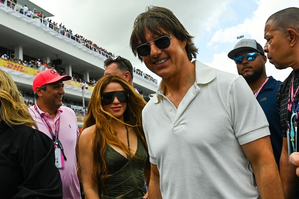 Shakira a Tom Cruise na Veľkej cene Miami