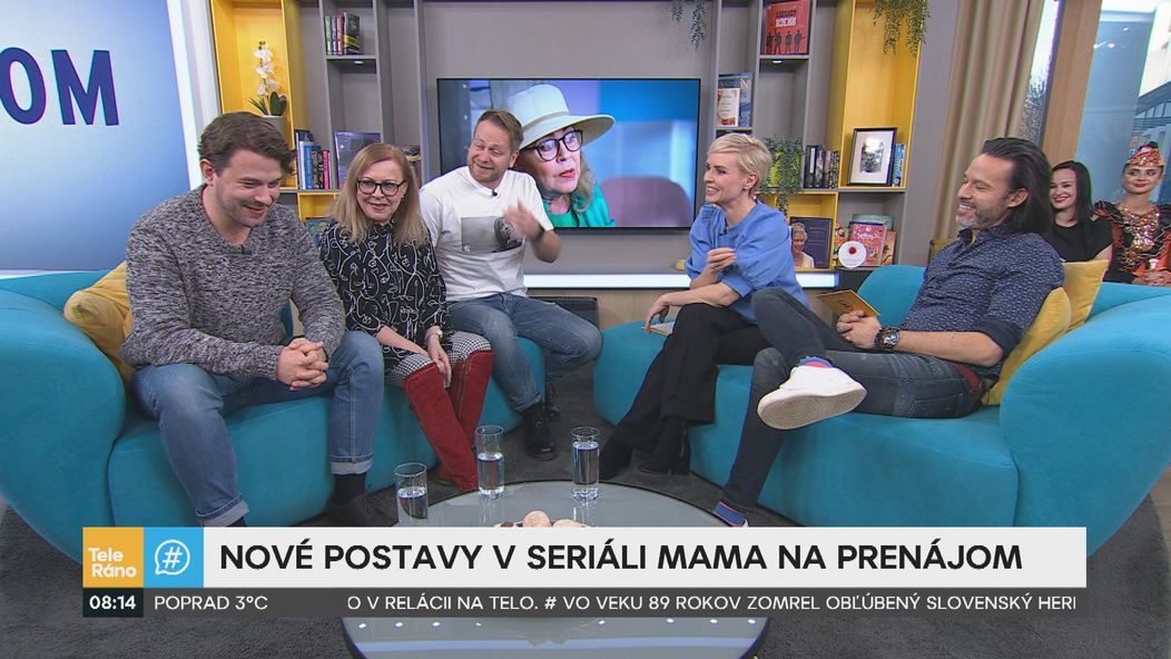 Marta Sládečková, Peter Brajerčík a Richard Autner v Teleráne