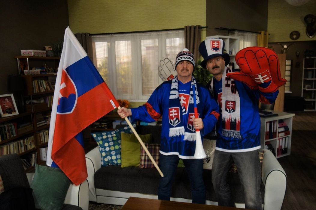 Zákulisné zábery z nakrúcania hokejovej epizódy