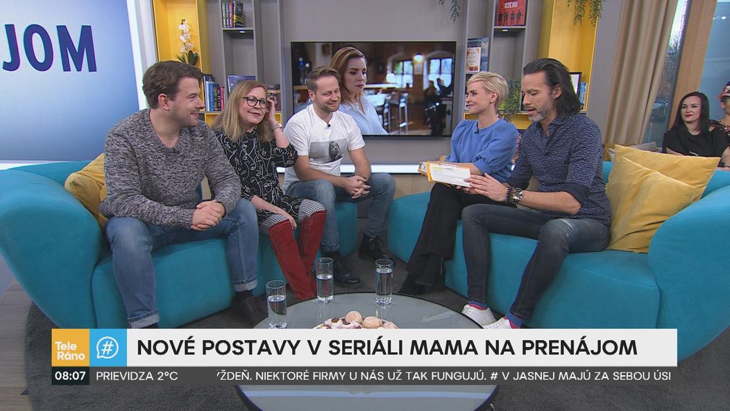 Marta Sládečková, Peter Brajerčík a Richard Autner v Teleráne