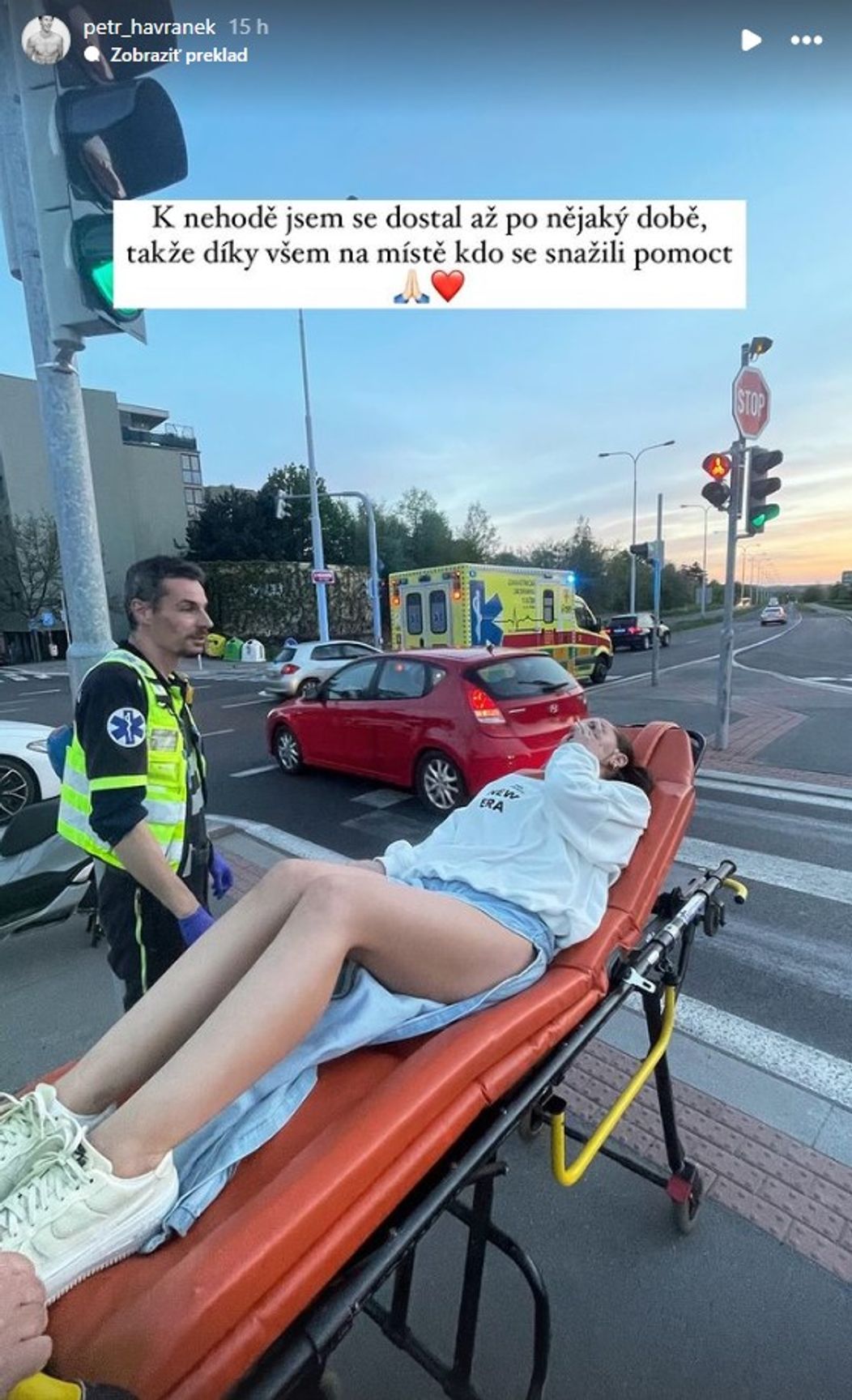 Ako prvý o Gabrielinej autonehode informoval jej priateľ Petr Havránek.