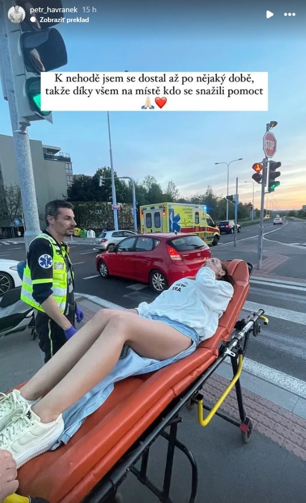 Ako prvý o Gabrielinej autonehode informoval jej priateľ Petr Havránek.