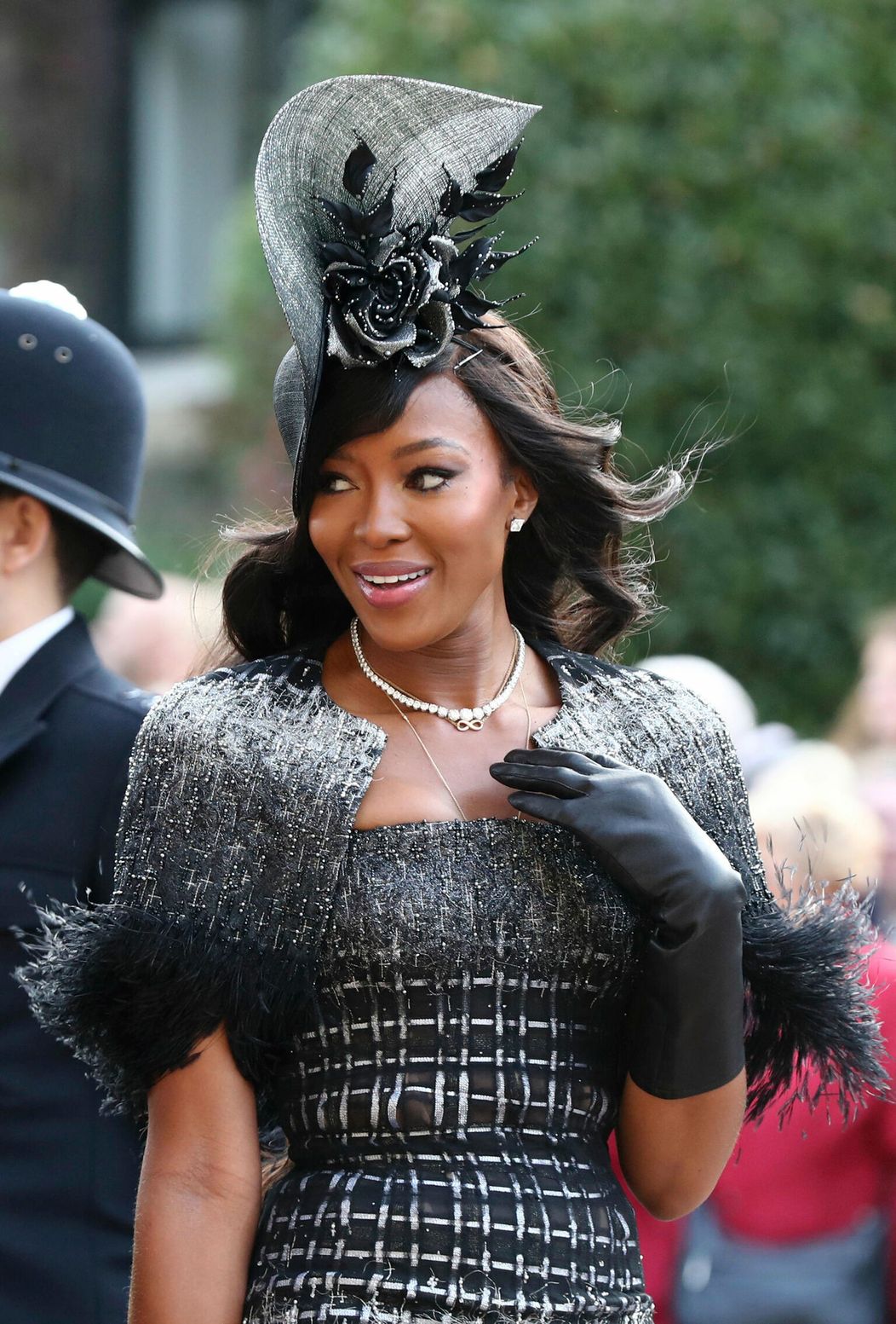 Naomi Campbell na kráľovskej svadbe. 