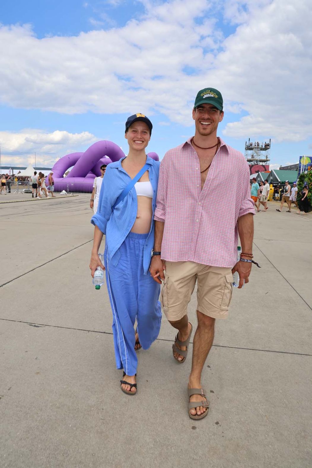 Adam Bardy s manželkou Bibi na festivale Grape