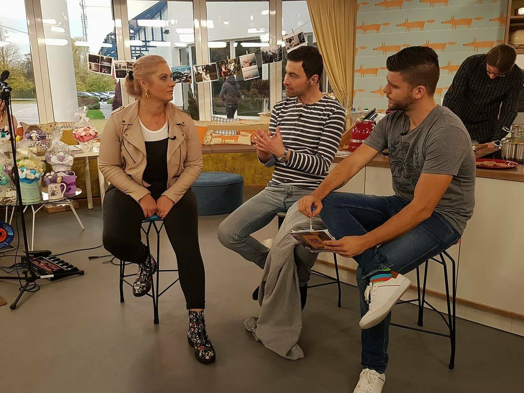Miriam v Teleráne s Darom a Tomášom