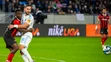 Zľava Philip Azango (Trnava) a Kyriakos Savvidis (Slovan) a Lukáš Pauschek (Slovan) v 2. kole nadstavbovej časti Niké ligy v skupine o titul.