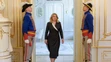 Na snímke prezidentka Zuzana Čaputová oznamuje, že nebude opätovne kandidovať v budúcoročných voľbách na post hlavy štátu v Prezidentskom paláci v utorok 20. júna 2023.