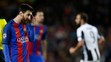 Sklamaný Lionel Messi z Barcelony v odvete štvrťfinále LM proti Juventusu.