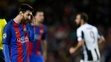 Sklamaný Lionel Messi z Barcelony v odvete štvrťfinále LM proti Juventusu.