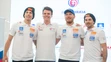 Slovenskí reprezentanti v zjazdovom lyžovaní zľava Teo Žampa, Martin Hyška, Adam Žampa a Andreas Žampa.