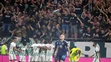 Futbalisti Ferencvárosu sa tešia po strelení gólu počas úvodného zápasu 2. predkola LM proti Slovanu Bratislava.
