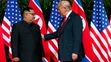 Americký prezident Donald Trump na historiskom summite s lídrom KĽDR Kim Čong-unom.