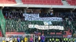 Fanúšikovia Slovana v zápase 3. kola nadstavbovej časti Fortuna ligy v skupine o titul v Trnave.