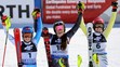 Mikaela Shiffrinová, Laurence St, Germainová a Lena Dürrová.