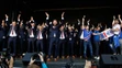 Islandskí futbalisti po príchode z majstrovstiev Európy.
