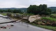 Most pri Bardejove výrazne poškodila veľká voda.