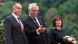 Český prezident Miloš Zeman s manželkou Ivanou a Andrej Kiska.