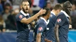 Radosť Karima Benzemu po strelení gólu proti Arménsku v príprave na EURO 2016.