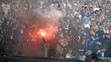 Zápas Hamburgu s Borussiou Mönchengladbach museli prerušiť pre divácke nepokoje.