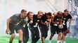Roman Weidenfeller, Shkodran Mustafi, André Schürrle, Miroslav Klose,  Mario Götze a Toni Kroos oslavuju titul MS.