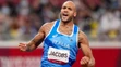 Lamont Marcell Jacobs po víťaznom finále v behu na 100 m.