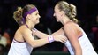 České reprezentantky Petra Kvitová (vpravo) a Lucie Šafářová.