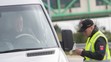 Policajná kontrola na diaľničnom hraničnom priechode Bratislava – Čunovo a Rajka medzi Slovenskom a Maďarskom.