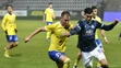 Zľava Matej Trusa z Michaloviec a Vernon De Marco zo Slovana v zápase 15. kola Fortuna ligy.