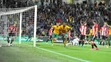 William (Žilina) sa teší po strelení tretieho gólu v 1. zápase play off EL UEFA proti Athletic Bilbao.