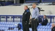 Sprava tréner Ružomberka Norbert Hrnčár a tréner Evertonu Ronald Koeman počas prvého duelu 3. predkola EL.